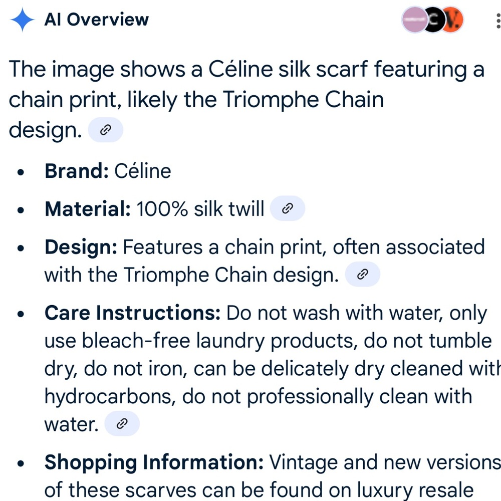Celine Vintage Chain Pattern Scarf - Picture 9 of 9